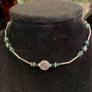 Handcrafted Swarovski Crystals Silver Ankle Bracel